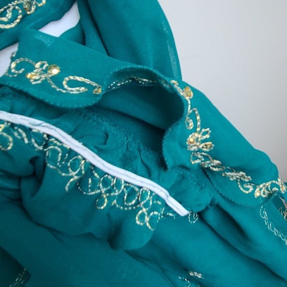 4 Peice Gypsy Bellydance Peacock Costume NWOT - Picture 16 of 16